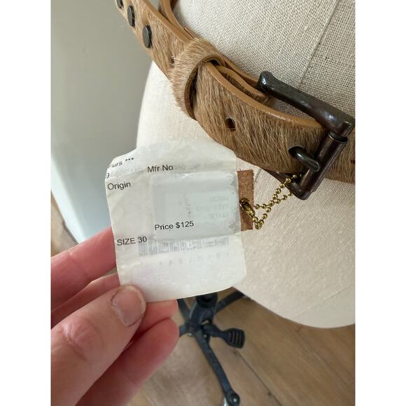NWT Brave JOJO Leather Horsehair Belt Small 30-34  Anthropologie Western Italy main image 5